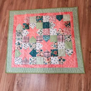 Peach Stars on Squares- Small
